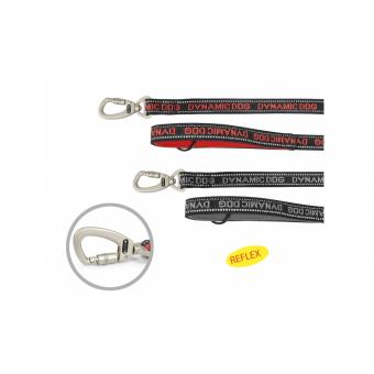 Camon Dynamic Neoprene dog leash - луксозен неопренов повод за средни, големи и гигантски породи / черен, червен / 20 мм. / 1200 мм.