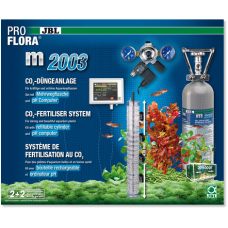 JBL ProFlora m2003 - професионална система за въглероден двуокис с бутилка 2000 грама, за многократна употреба и pH контролер, за аквариуми до 1000 литра