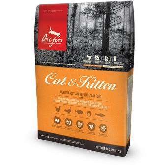 Orijen Cat & Kitten - пълноценна храна както за малки котенца, така и за котки в зряла възраст 5.4 кг.