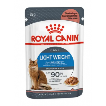 Royal Canin Light Gravy - пълноценна храна за котки склонни към напълняване (тънки късчета в сос) 12x85 гр.