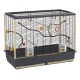 Ferplast Cage Piano 6 Black - клетка за малки птички с пълно оборудване 87 x 46.5 x 70 cm