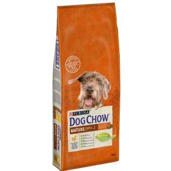 Dog Chow Mature Adult - пълноценна храна за кучета над пет годишна възраст с вкус на пиле 14 кг.