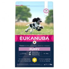 Eukanuba Puppy Chicken Medium Breed - за кучета средни породи 10-25 кг., и възраст от 1 до 12 месеца 15 кг.