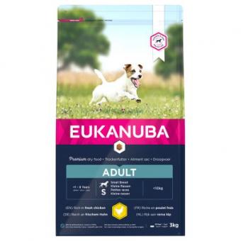 Eukanuba Dog Adult Chicken Small Breed - за кучета малки породи 1-10 кг., и възраст над 12 месеца 3 кг.