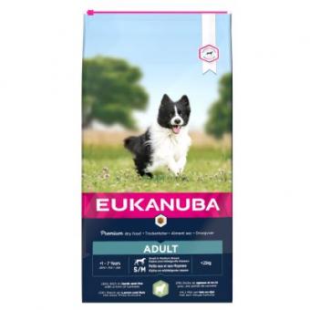 Eukanuba Dog Adult Lamb & Rice Small & Medium Breed - с агнешко месо,за кучета над 12 месеца и тегло до 25 кг. 12 кг.
