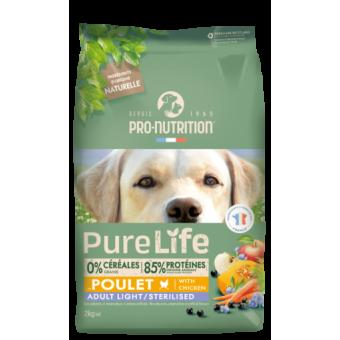 Flatazor PureLife Light/Sterilized - без зърнени храни, 85% протеини от животински произход 2 kg.