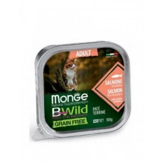 Monge BWILD Grain Free Adult със сьомга и зеленчуци – пастет терин без зърнени храни – за котки в зряла възраст 100 гр.