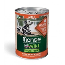 Monge Dog Bwild Grain Free Turkey 400g -пуешко с тиква и зеленчуци Консерва 