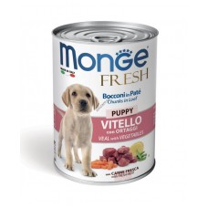 Monge Консерва Dog FRESH Puppy Veal 400 g -подрастващи с телешко и зеленчуци