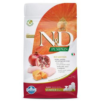 ND Pumpkin Dog Chicken & Pomegrante Starter Puppy - суха храна за подрастващи кученца по време на отбиването до 2 месеца. За всички породи