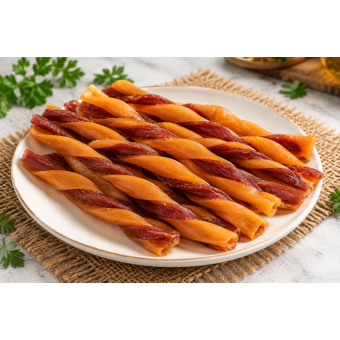O'Dog Усукани ленти с пиле, пате и тиква 500гр