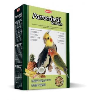 Padovan Grandmix parrochetti - пълноценна храна за средни папагали с плодове 850 гр.