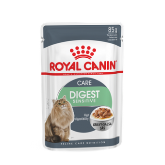 Royal Canin Digest- пълноценна храна за котки с чувствителна храносмилателна система (тънки късчета в сос)12x 85 гр.