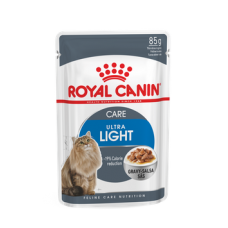 Royal Canin Light Gravy - пълноценна храна за котки склонни към напълняване (тънки късчета в сос) 12x85 гр.
