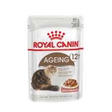 Royal Canin Ageing +12 - пълноценна храна за котки над 12 годишна възраст (тънки късчета в сос)  85 гр.