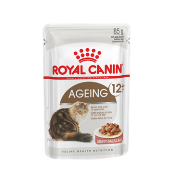 Royal Canin Ageing +12 - пълноценна храна за котки над 12 годишна възраст (тънки късчета в сос) 12x 85 гр.