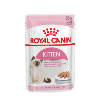 Royal Canin Kitten  - пълноценна храна специално за котенца и бременни котки (тънки късчета в сос) 12x85 гр.