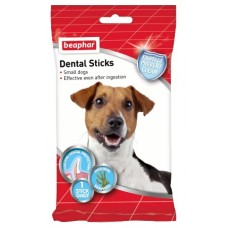 Beaphar Dental Sticks лакомства със Спирулина и зелен чай за зъбна хигиена за малки породи  7 бр.
