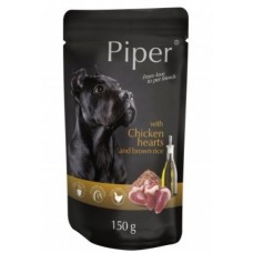 Piper Adult пауч пилешки сърца/кафяв ориз, 150 гр