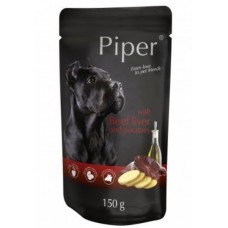 Piper Adult пауч телешки дроб/картофи, 10x150 гр