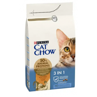 Purina Cat Chow Special Care 3in1 - против зъбен камък, образуване космени топки и за здрав уринарен тракт 15кг