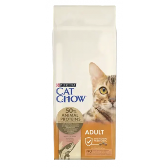 Purina Cat Chow Adult - пълноценна храна със сьомга за котки над 12 месеца 15 кг.