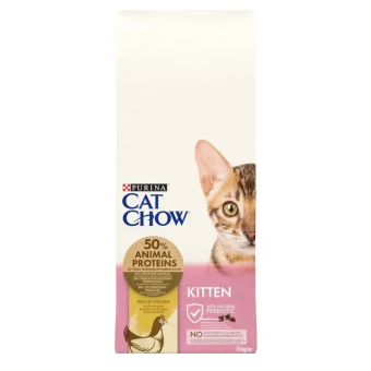 Purina Cat Chow Kitten - пълноценна храна за котки от 1 до 12 месеца,бременни и кърмещи  15 кг.