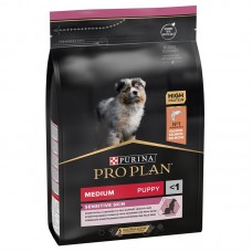 Pro Plan Dog Medium Puppy SENSITIVE SKIN - с месо от сьомга, за кучета средни породи (10 - 25 кг.) и възраст до 12 месеца 12 кг