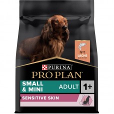 Pro Plan Dog Small Mini Adult SENSITIVE SKIN - със сьомга, пълноценна храна за кучета мини и малки породи  (1-10 кг.) над 12 месеца 0.7 kg.