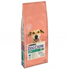 Dog Chow Light Turkey - пълноценна храна с пуешко месо, за кучета с наднормено тегло или склонни към напълняване 14 кг.