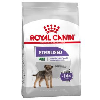 Royal Canin Mini Sterilised - за кастрирани зрели кучета от дребните породи тегло в зряла възраст до 10 кг., над 10 месечна възраст, склонни към напълняване 3 кг.