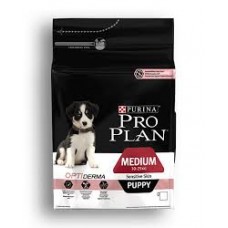 Pro Plan Puppy Medium Sensitive Skin - с месо от сьомга, за кучета средни породи (10 - 25 кг.) и възраст до 12 месеца 12 кг