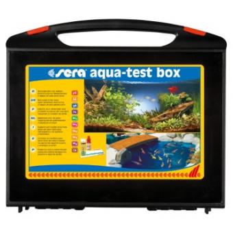 Sera aqua test box - тестове за точното определяне на gH, kH, pH, NH4/NH3, NO2, Fe и PO4.,само за сладководни аквариуми и градински езерца .