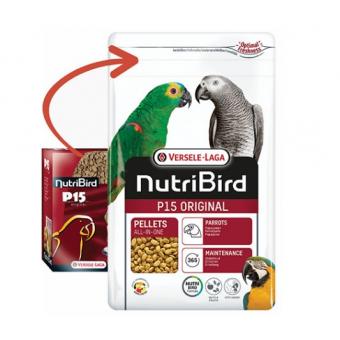 Versele Laga NUTRIBIRD Р15 Original - пълноценна екструдирана храна за големи папагали  1 кг.